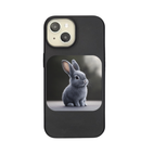 Whimsical Gray Bunny Charm Phone Case