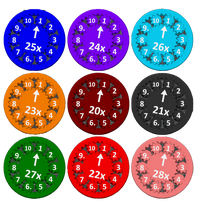 Custom Math Fidget Spinner Sets Multiplication and Divison - 2-100