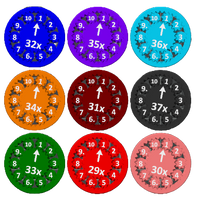 Custom Math Fidget Spinner Sets Multiplication and Divison - 2-100
