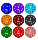 Custom Math Fidget Spinner Sets Multiplication and Divison - 2-100
