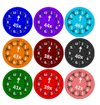 Custom Math Fidget Spinner Sets Multiplication and Divison - 2-100