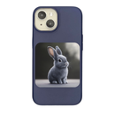 Whimsical Gray Bunny Charm Phone Case