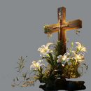 Golden Sunrise Over Easter Cross