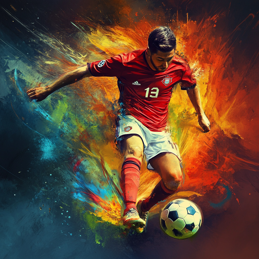 Soccer Striker in Motion Phone Case
