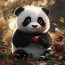Sweet Panda with Autumn Harvest Charm Phone Case