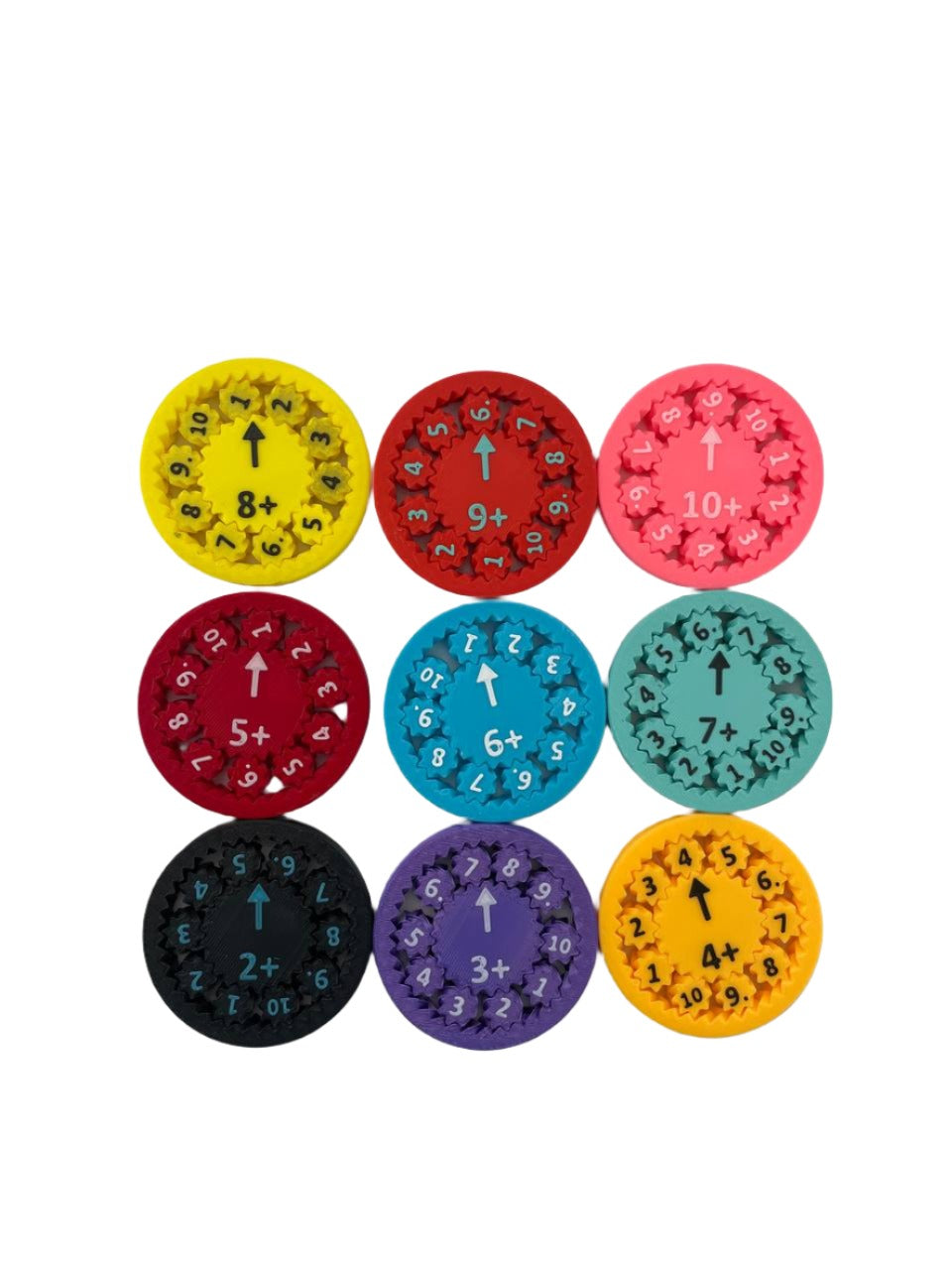 Math Fidget Spinners (Sets of 9) 2-100