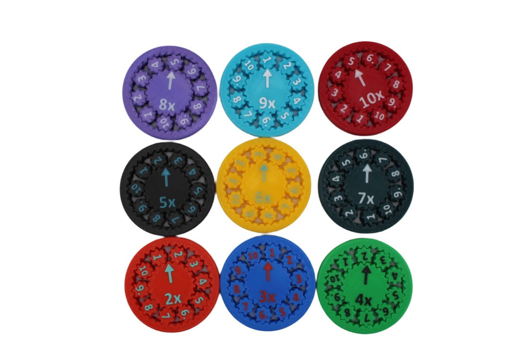 Math Fidget Spinner Multiplication & Division Classroom Packs 2-100 (49/99 pieces)